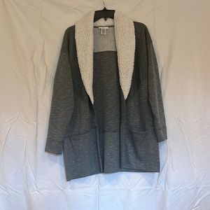 Hummingbird Fleece Shaw Cardigan with Pockets